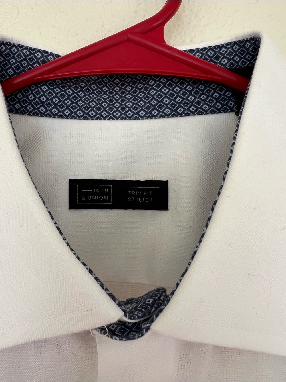 4th & Union Trim Fit Stretch Classic Men's White Dress Shirt - Picture 2 of 5